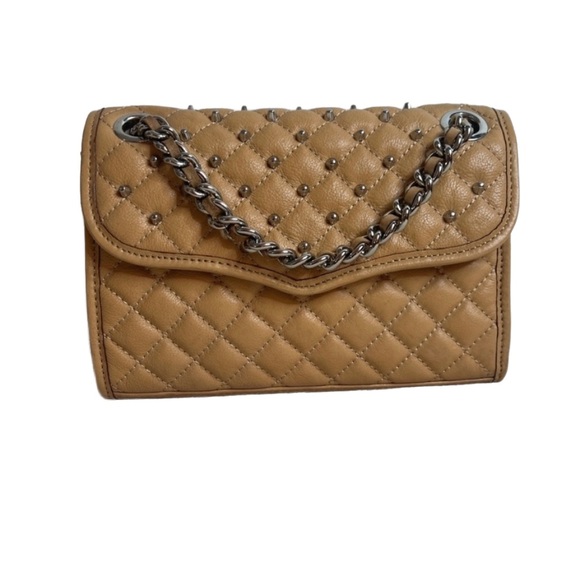 🩷Rebecca Minkoff
Tan Leather 
Quilted
Crossbody Bag💚🩷💚 - Picture 1 of 12